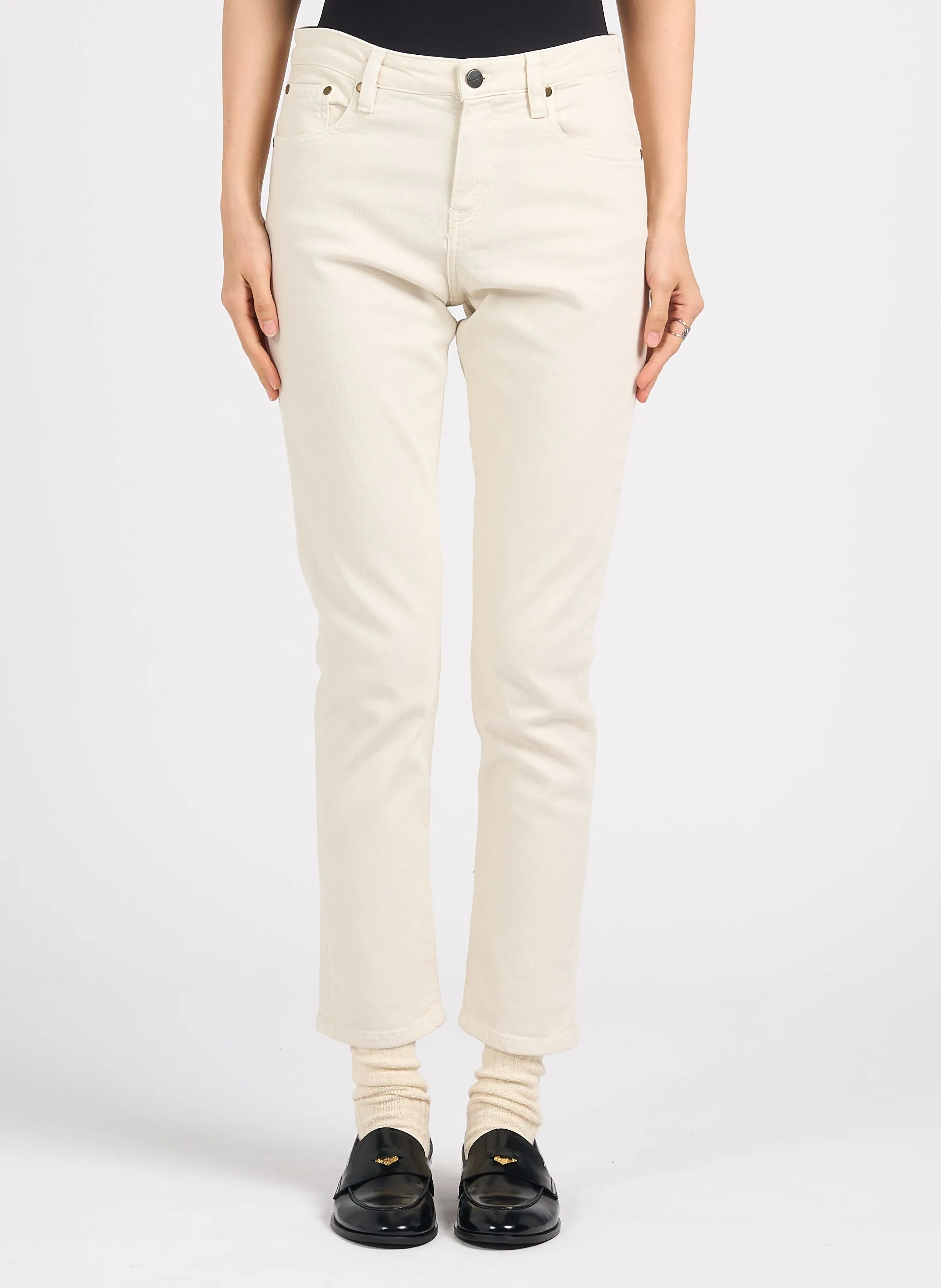  ACQUAVERDE   CRYSTAL - Jeans slim in misto cotone | Bianco