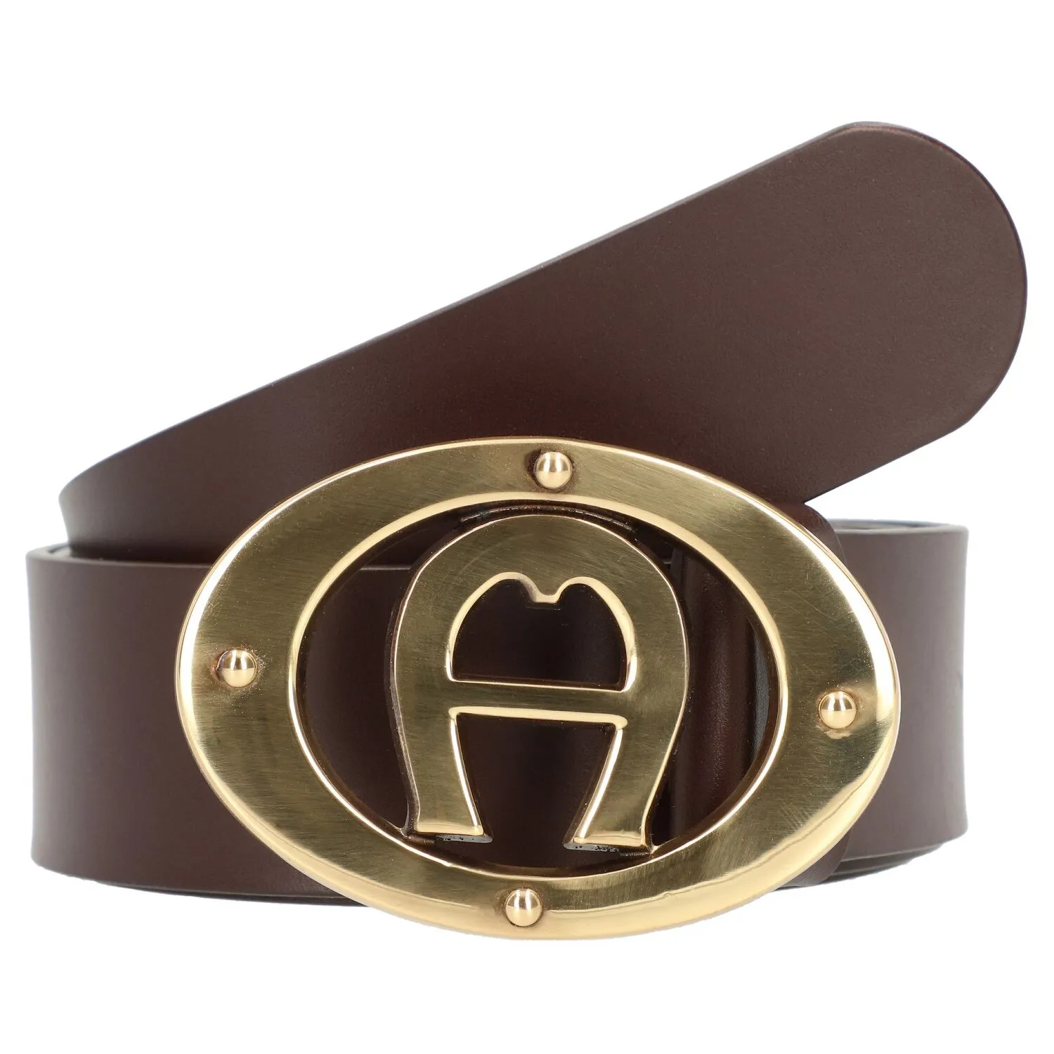 AIGNER Cintura con logo in pelle