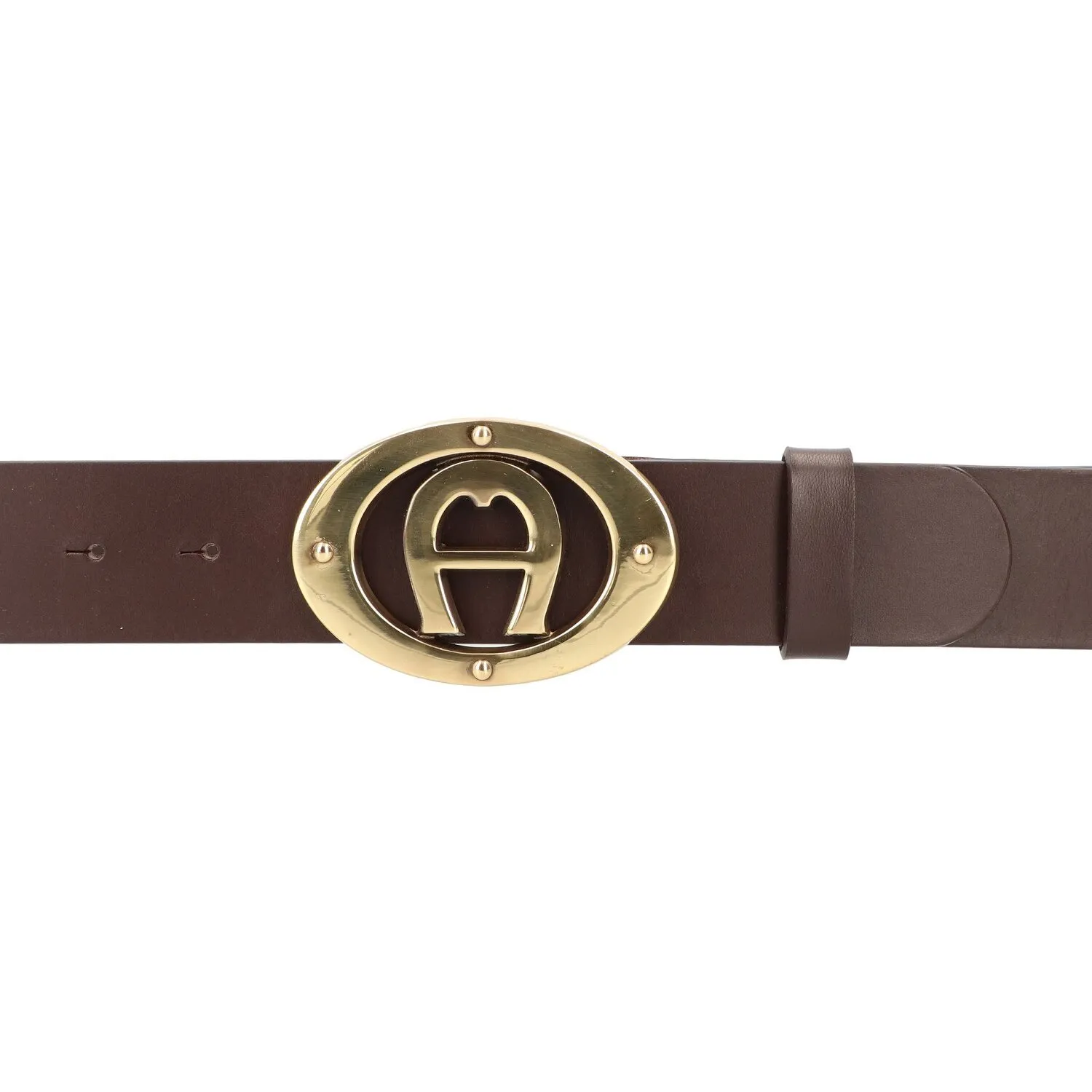 AIGNER Cintura con logo in pelle