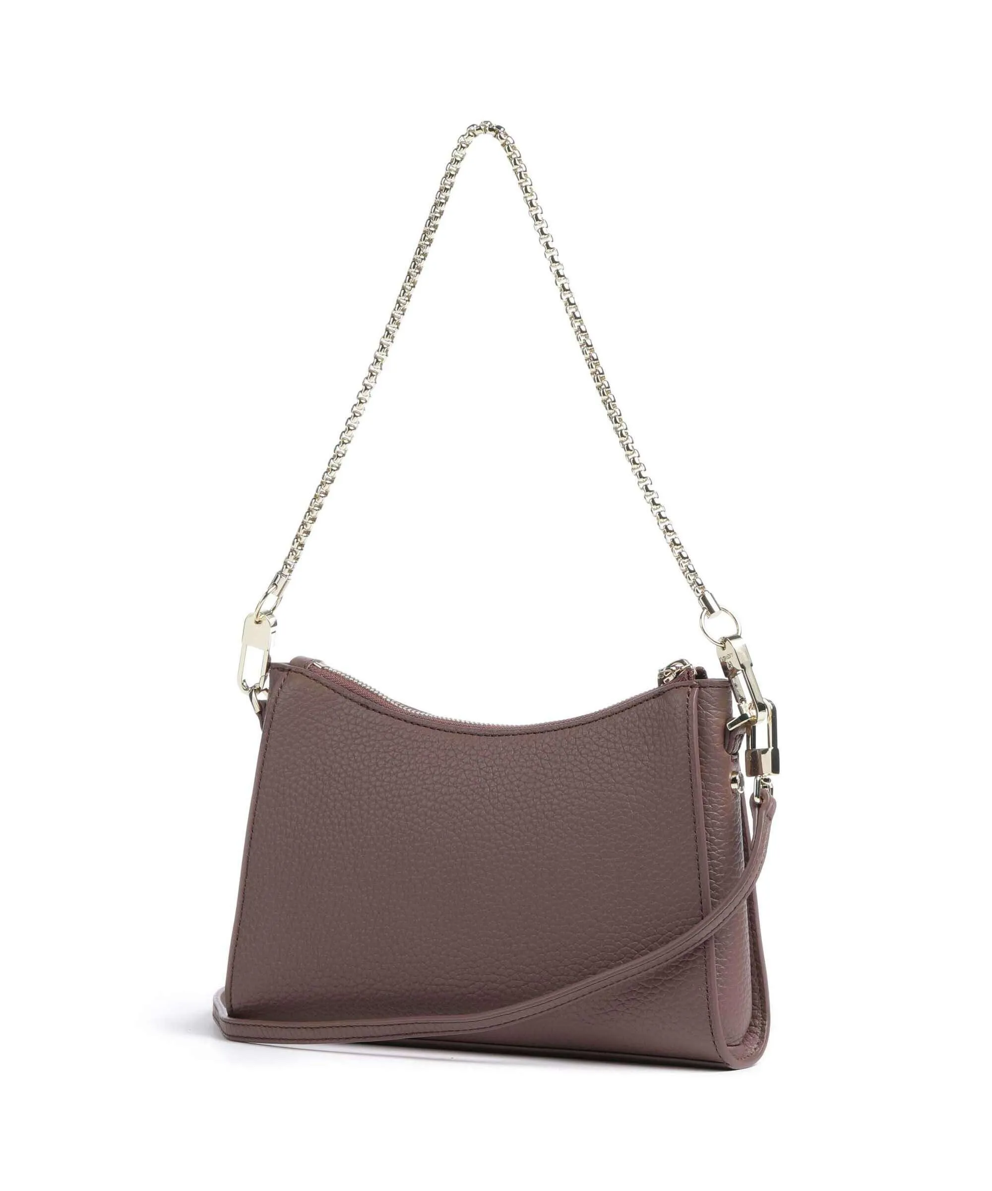  Aigner Ivy S Borsa a spalla pelle di vacchetta grana marrone  