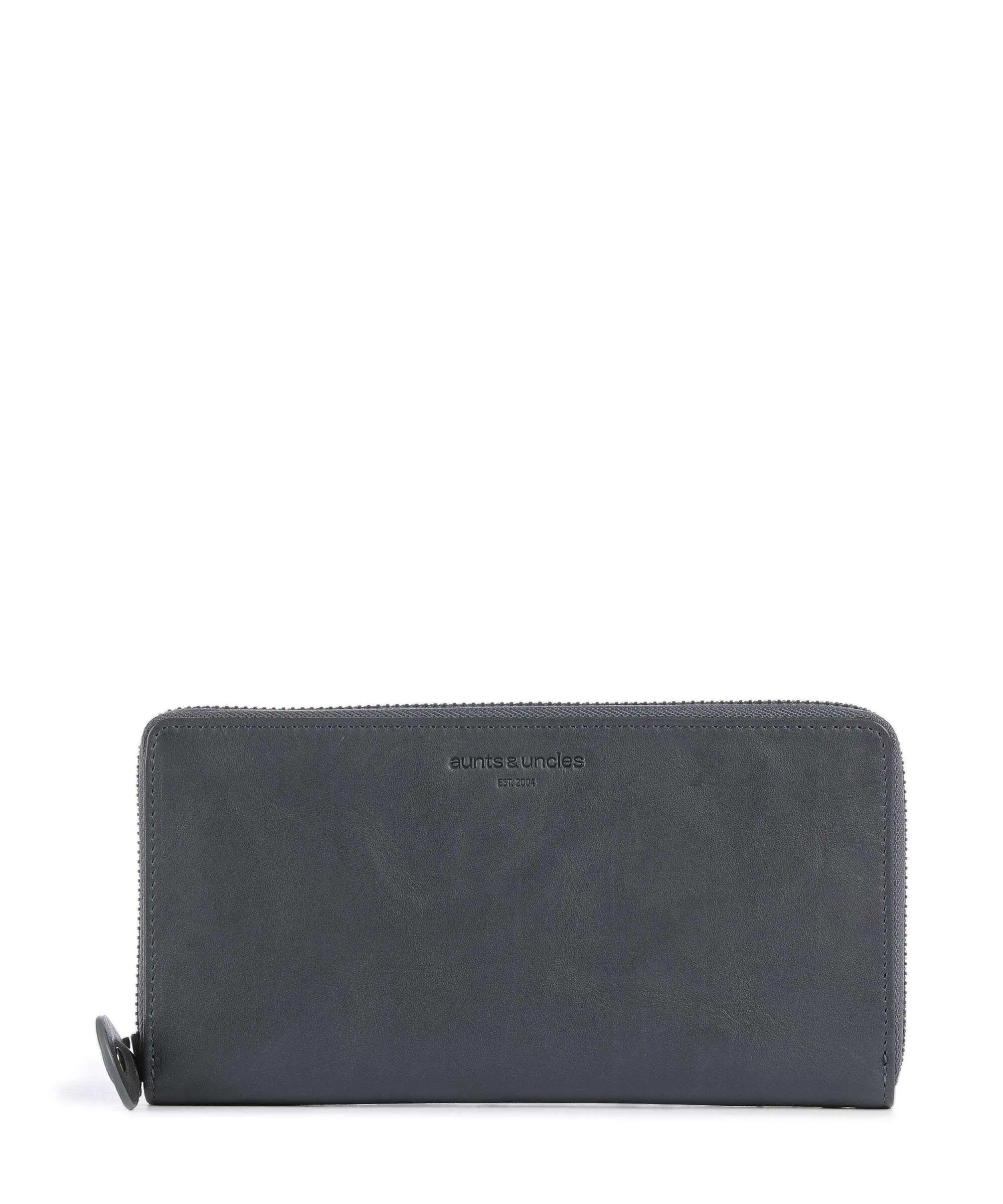  Aunts & Uncles Grandma's Luxury Club Cynthia RFID Portafoglio pelle di vacchetta finemente grana grigio scuro  