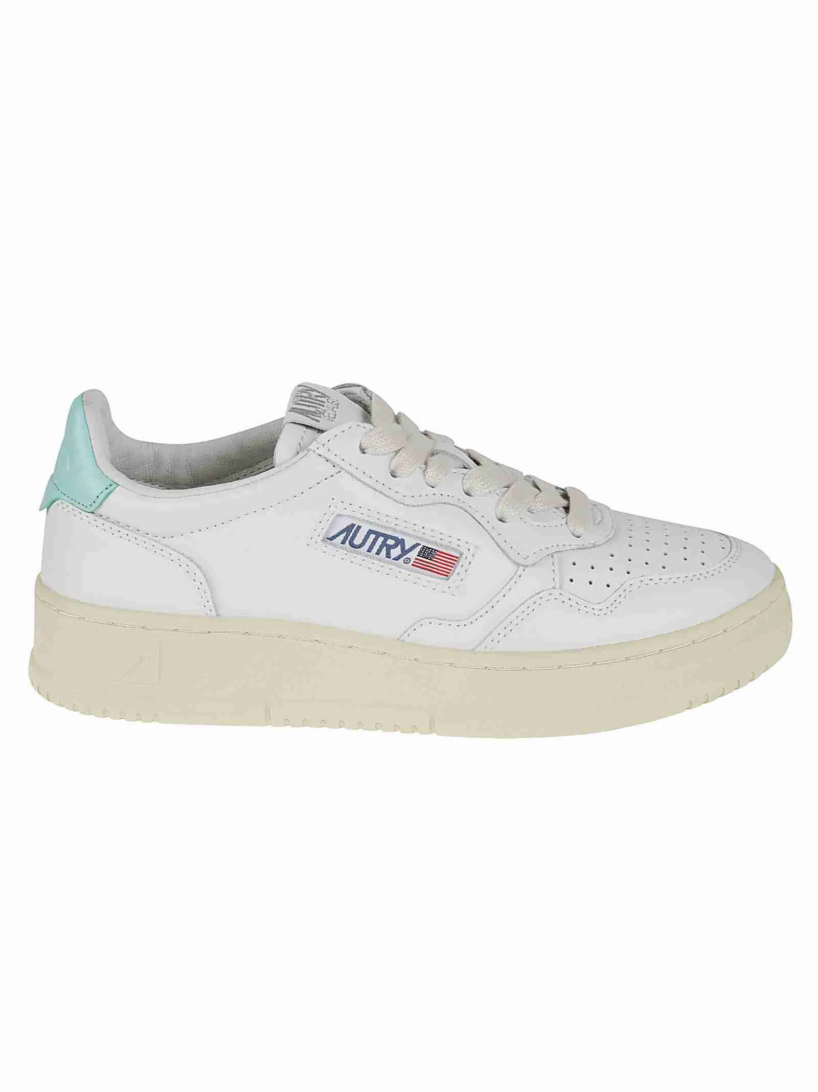 AUTRYAUTRY 01 LOW WOM WHT/TURQ