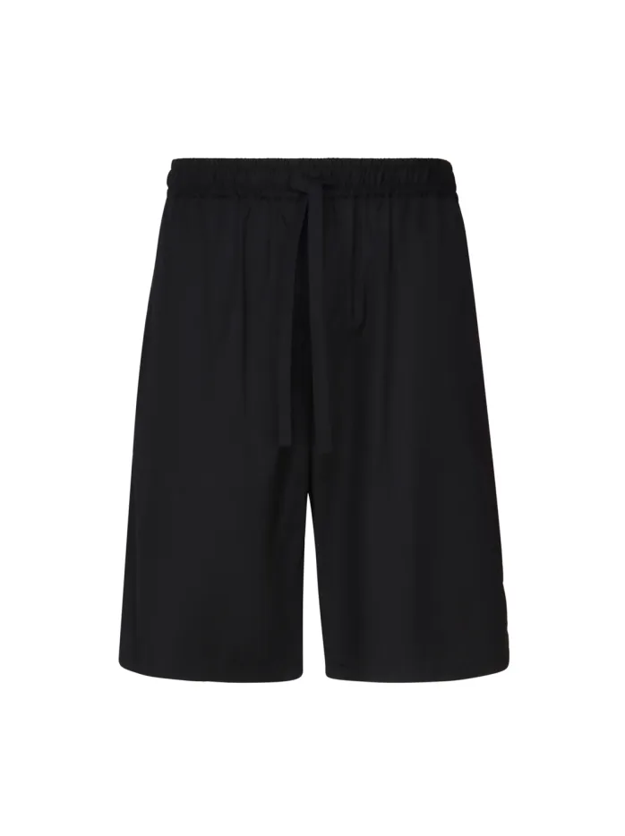 BERMUDA JOGGING IN COTONE CON PLACCA LOGATA