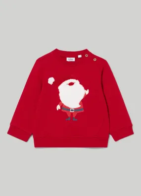 BLUKIDS  Felpa in puro cotone con stampa neonato