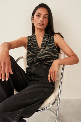 Blusa Senza maniche con scollo a V