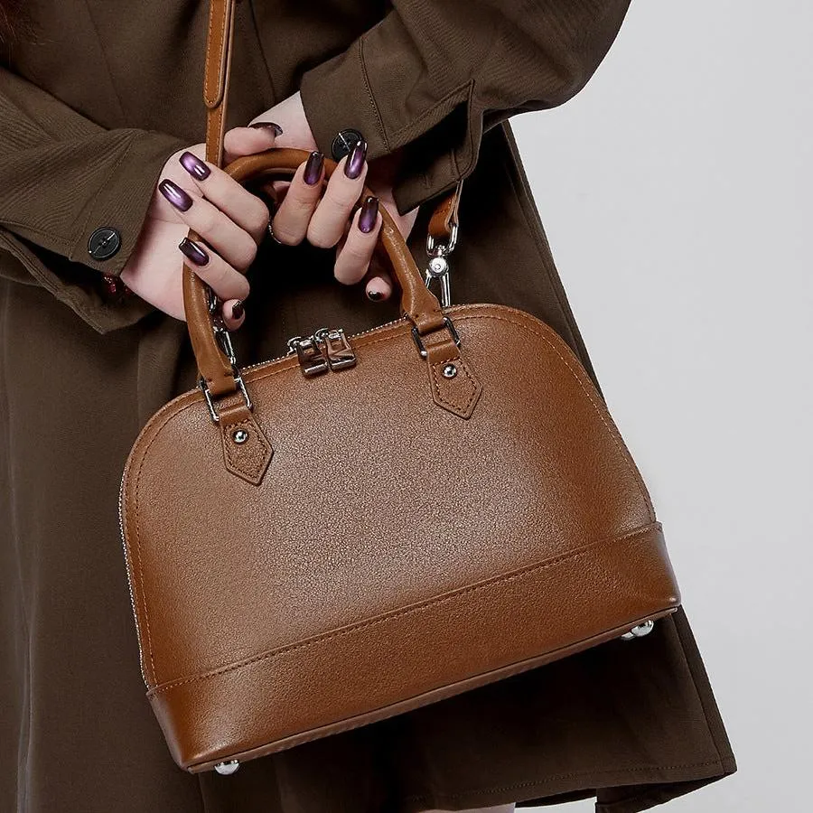 Borsa a tracolla in pelle semplice moda donna