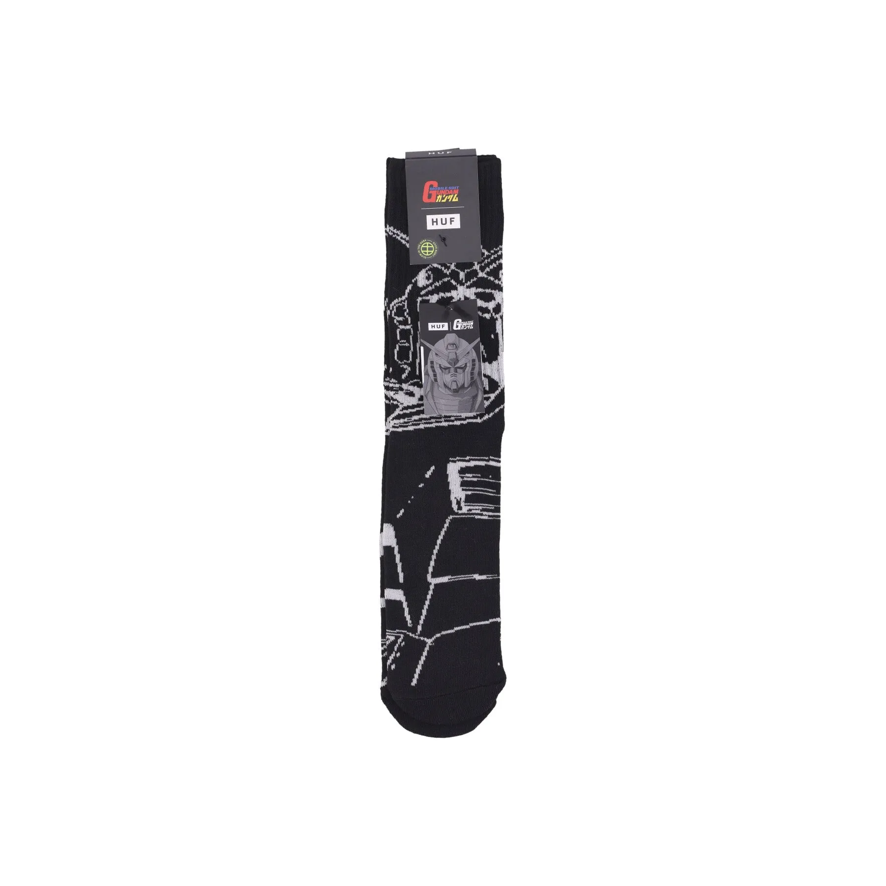 Calza Media Uomo Rx-78 Glow Crew Sock X Gundam Black
