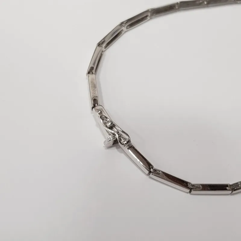 Collana Goccia in Oro Bianco 18 kt con Diamanti Certificati