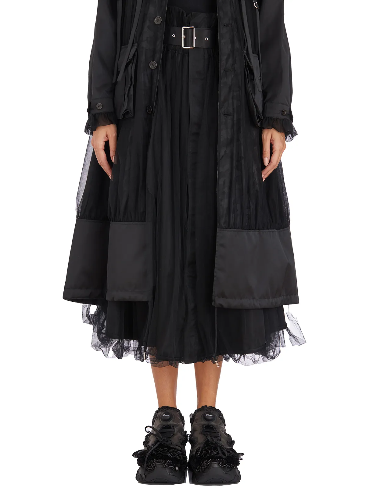 COMME DES GARCONS NOIR  GONNA IN TULLE CON CINTURA 