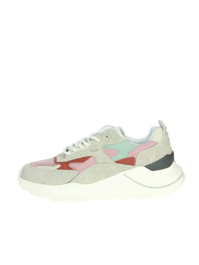 D.A.T.E.  SNEAKERS BASSA W391-FG-HA-PK BEIGE/ROSA