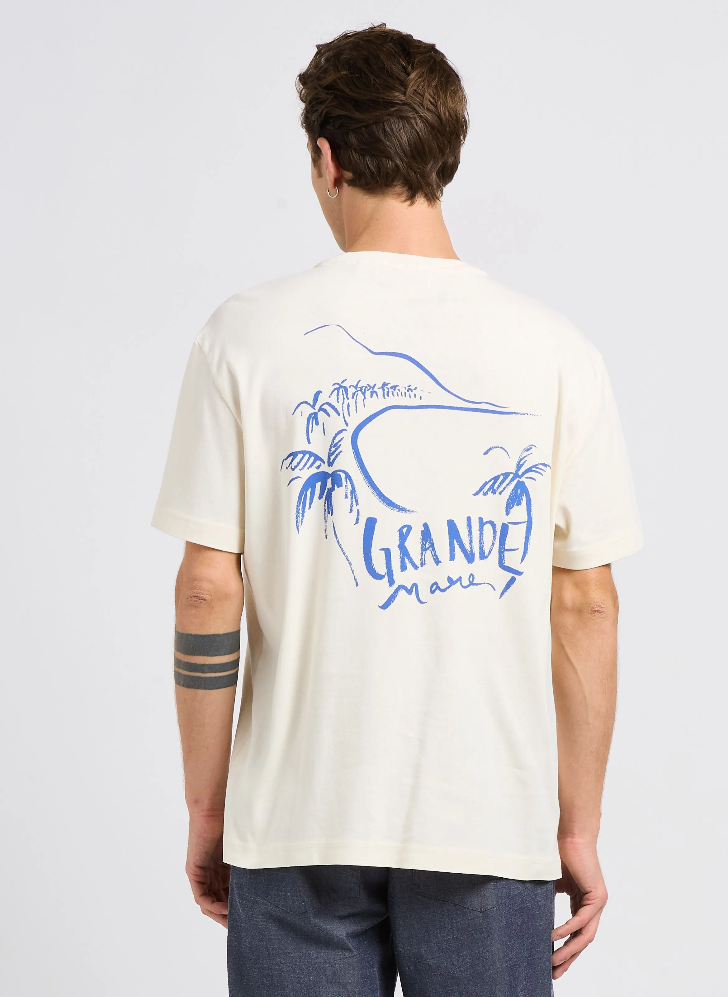  GANT   T-shirt oversize scollo tondo in cotone | Bianco