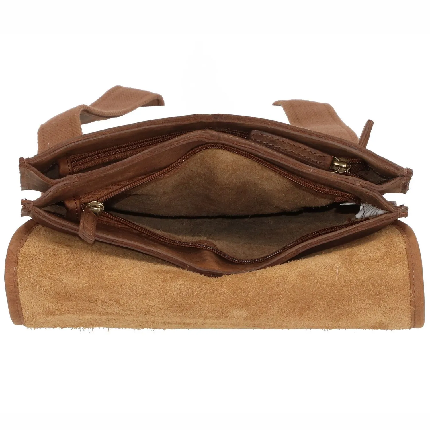 Greenland Nature Borsa a tracolla in pelle naturale combinata 26 cm