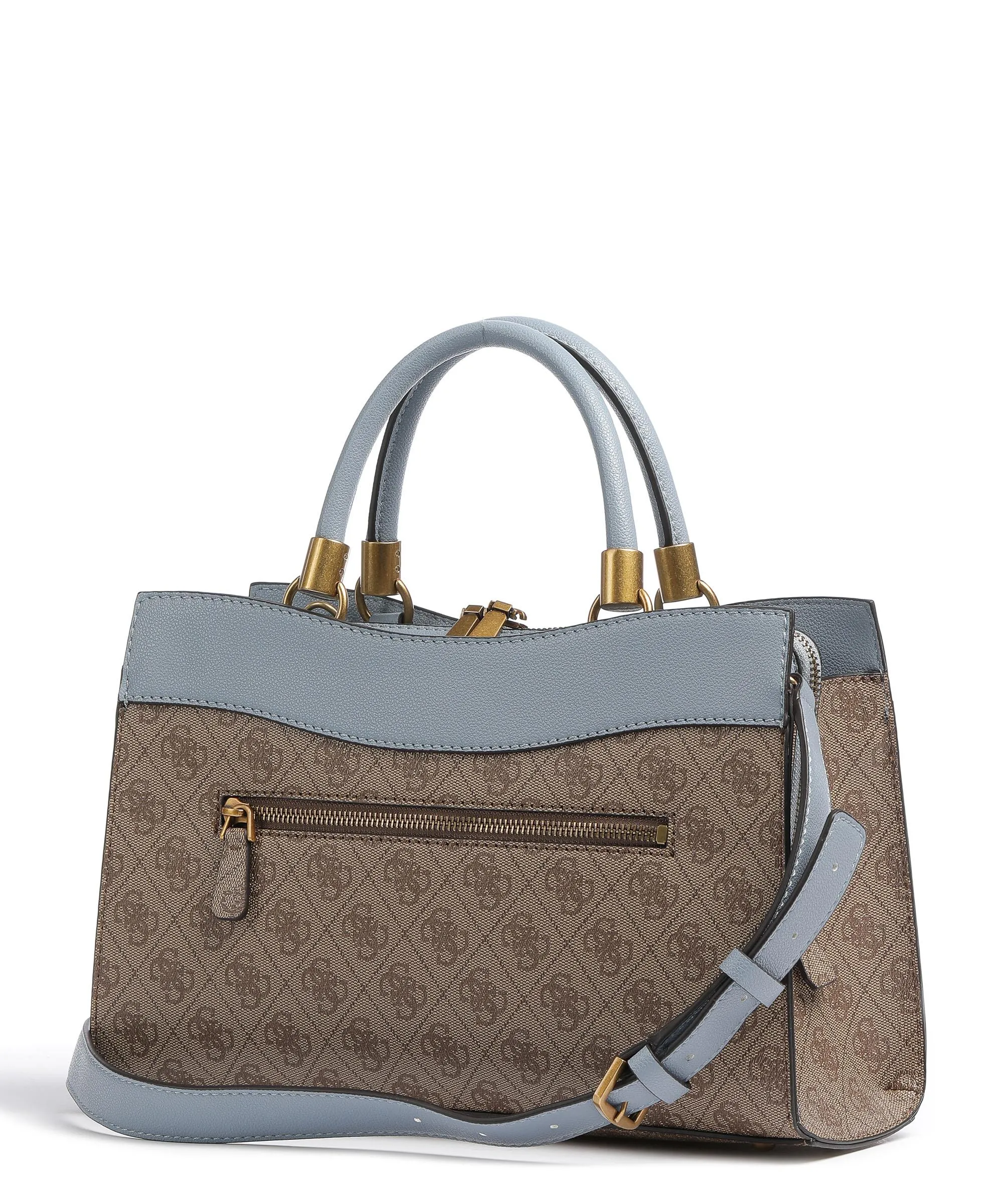  Guess Nell Borsa a mano pelle sintetica beige/blu  