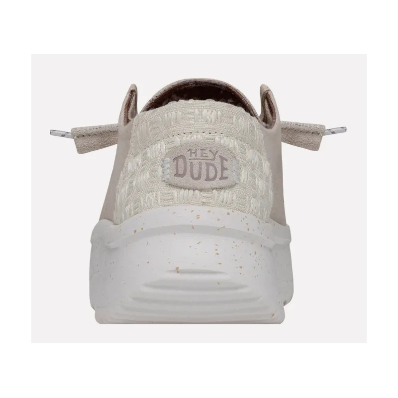 Hey Dude Wendy Peak Chambray Cream Platform Donna