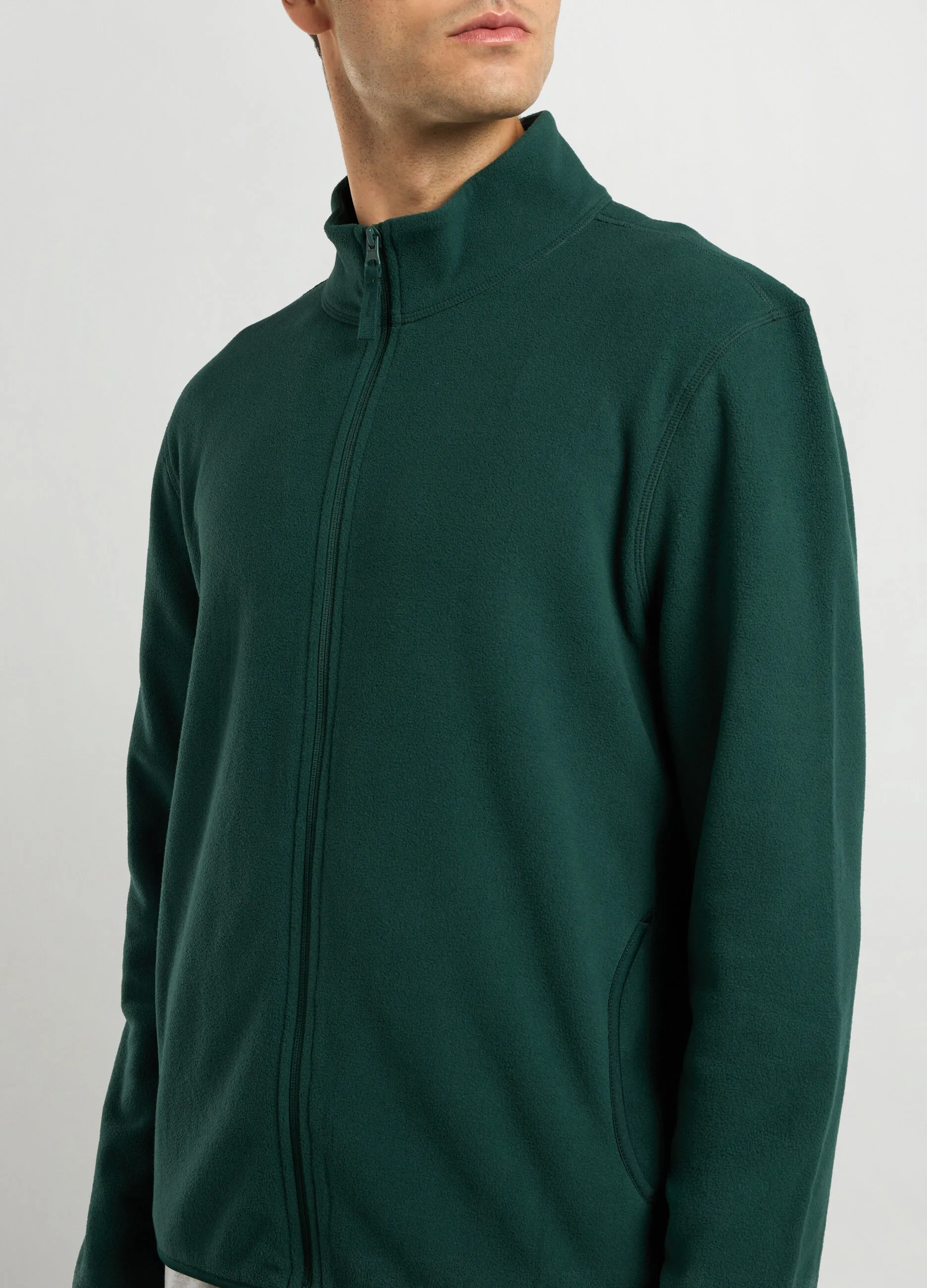 HOLISTIC  Felpa in pile full zip uomo