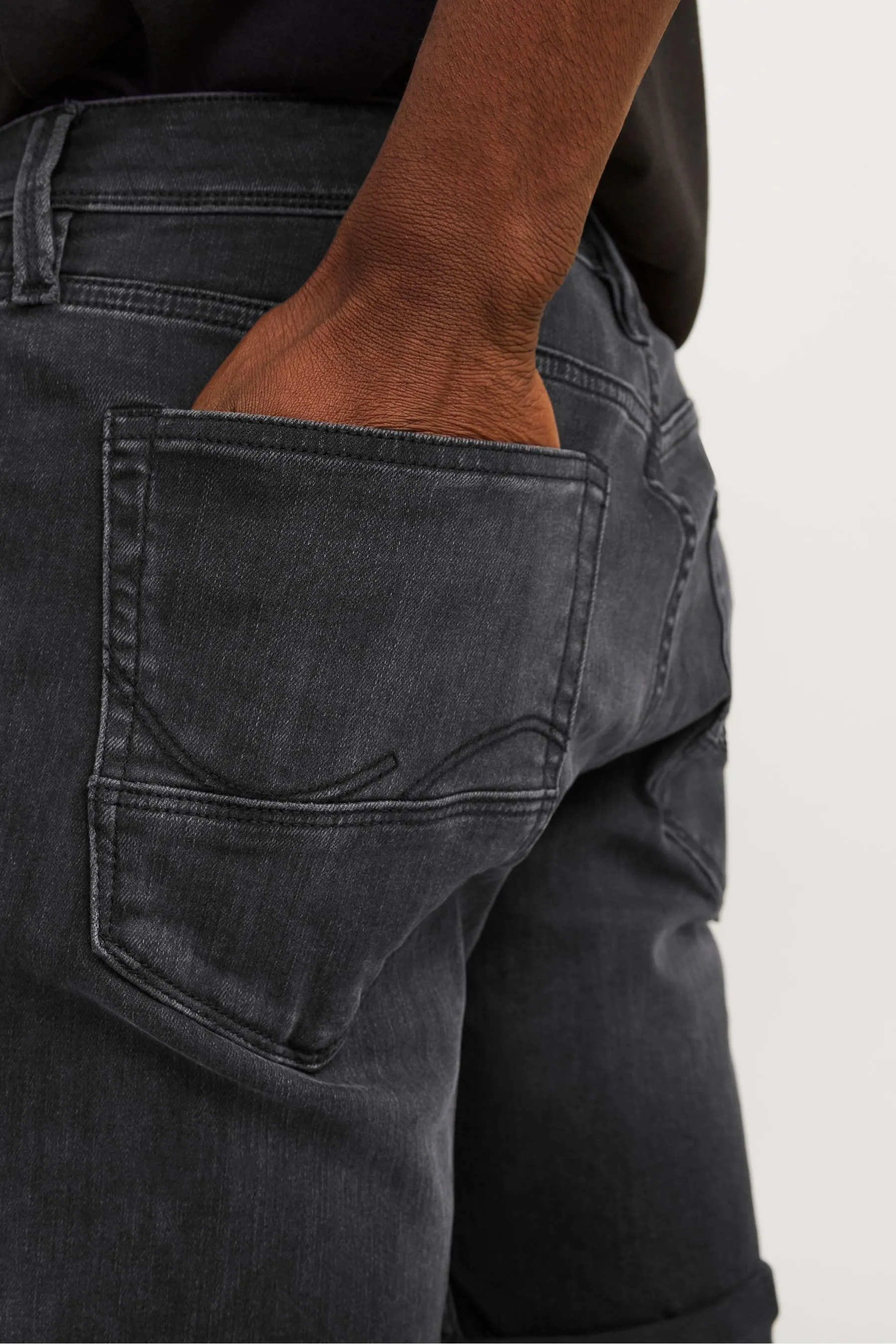 JACK & JONES Vestibilità attillata / Slim - Shorts con Denim risvolto sul fondo    