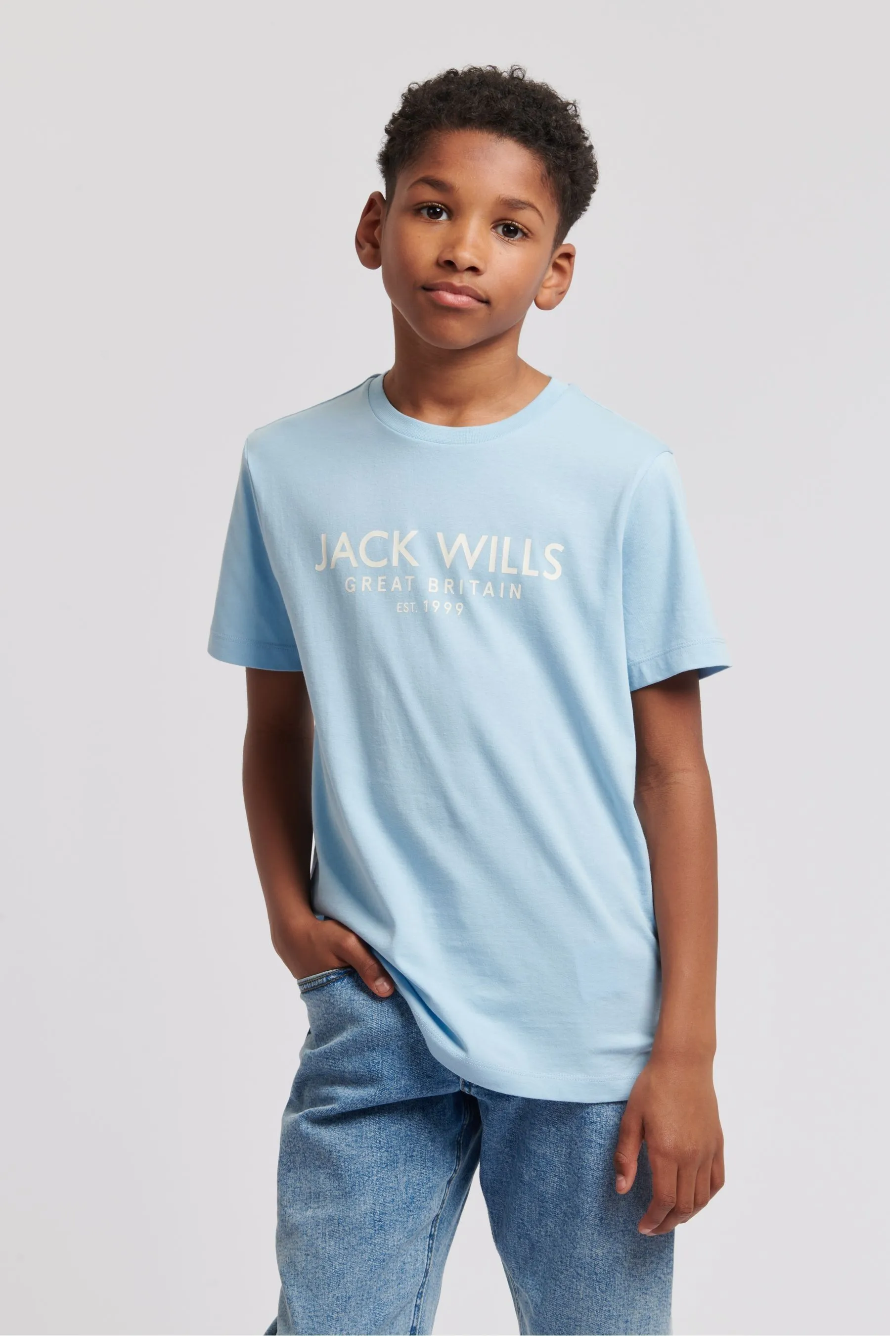 Jack Wills vestibilità classica bambini - Fit Carnaby 100% Cotone T-Shirt    