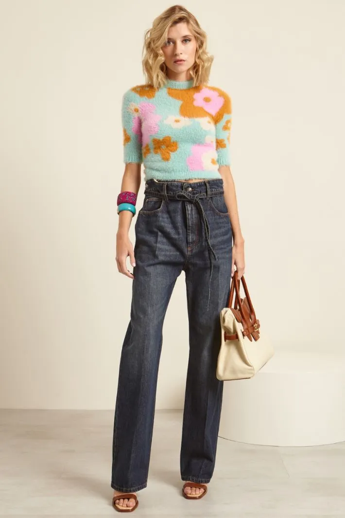 Jeans morbido con cintura