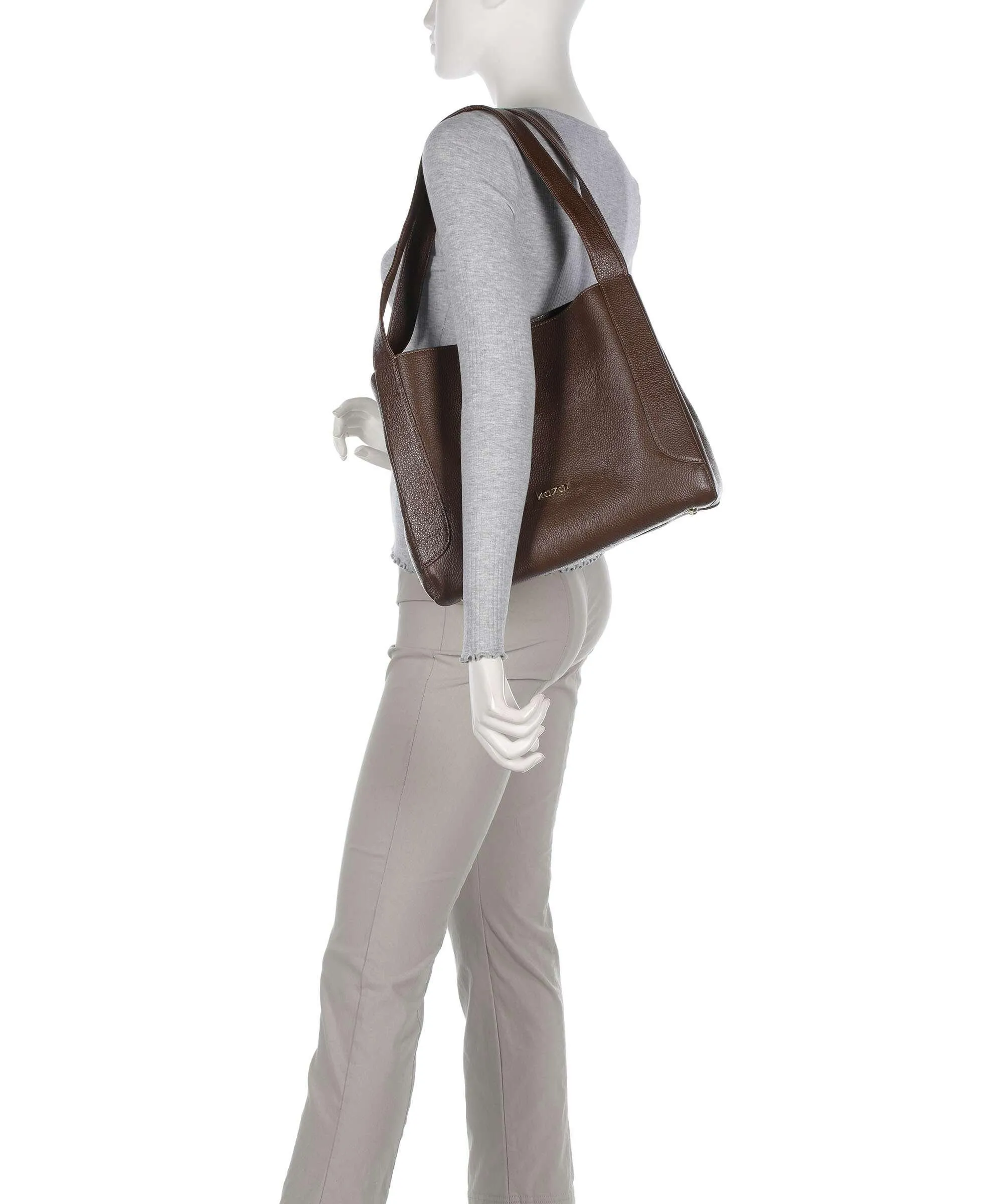  Kazar Ange Borsa hobo pelle di vacchetta grana marrone  