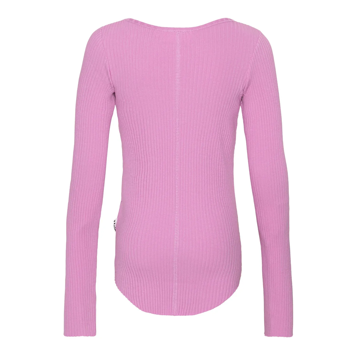 Maglia orchidea a costine per bambina