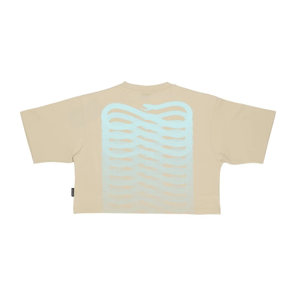 maglietta corta donna w ribs crop top tee GRAVEL