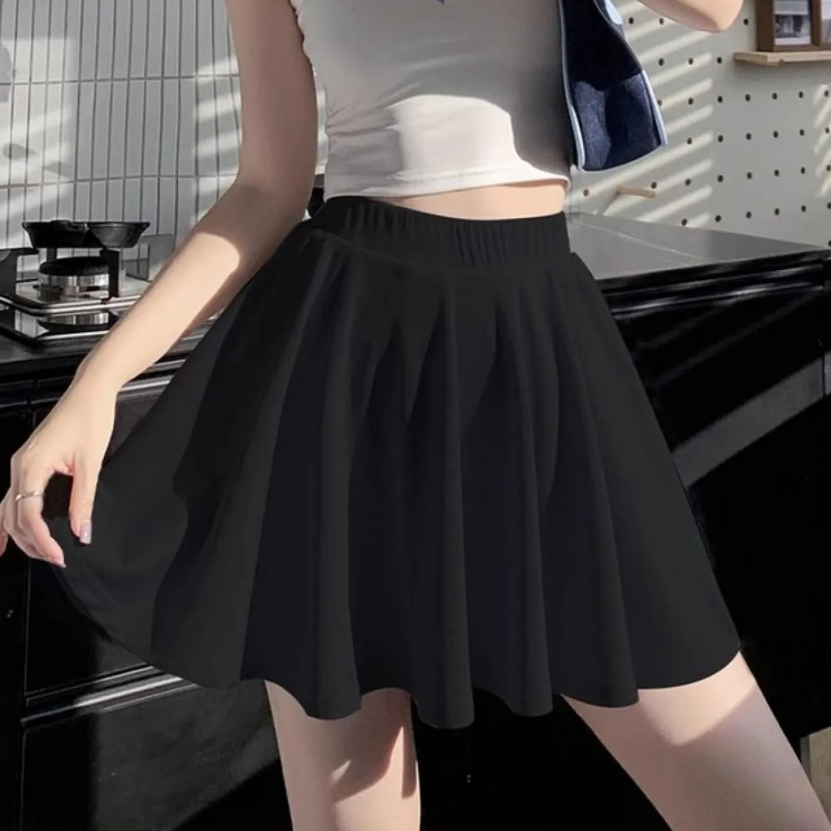 Minigonne Donna Semplice Casual 4 colori Hotsweet Tutti abbinati Sportivo estivo femminile Stile impero Popolare Comfort Una lin