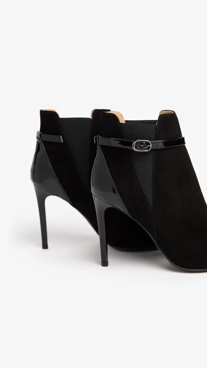Nero Giardini I205571DE Tronchetti donna in camoscio e vernice nera
