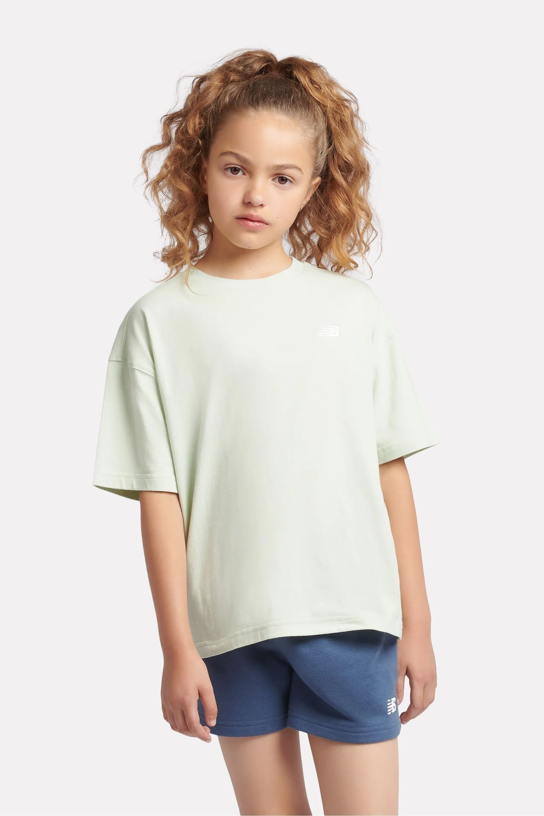 New Balance Small Girls Logo 100% Cotone T-Shirt    