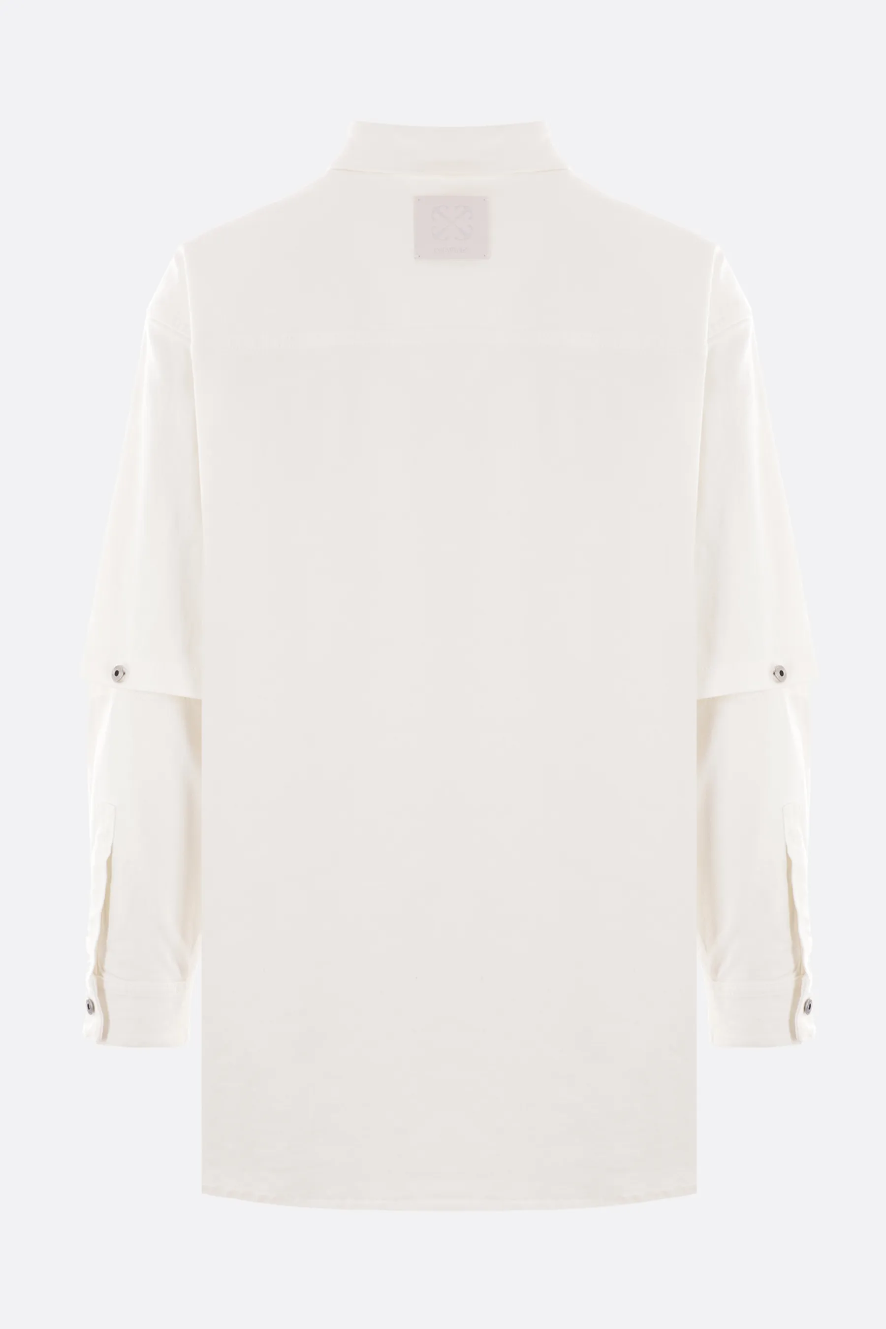  OFF WHITE giacca-camicia oversize in denim ricamo logo 90's 