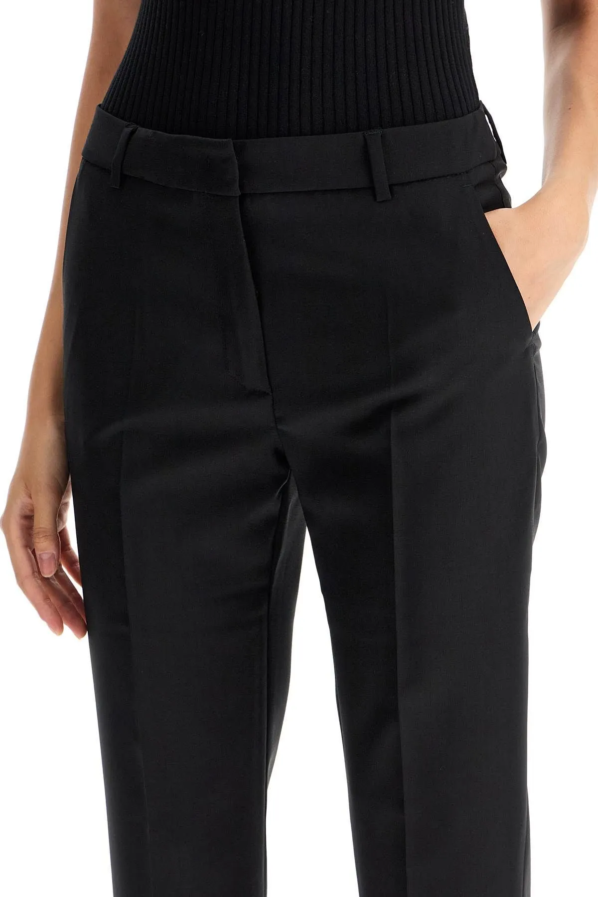 Pantaloni a sigaretta in lana