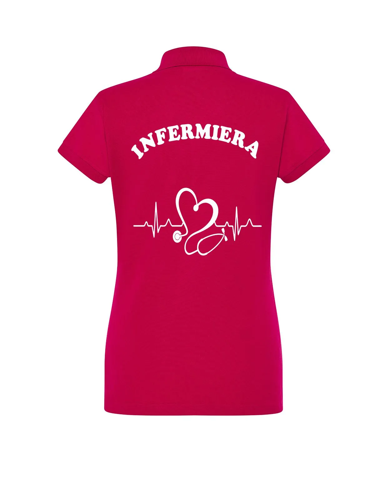 POLO DONNA INFERMIERA COLORATE PERSONALIZZATE 100% COTONE