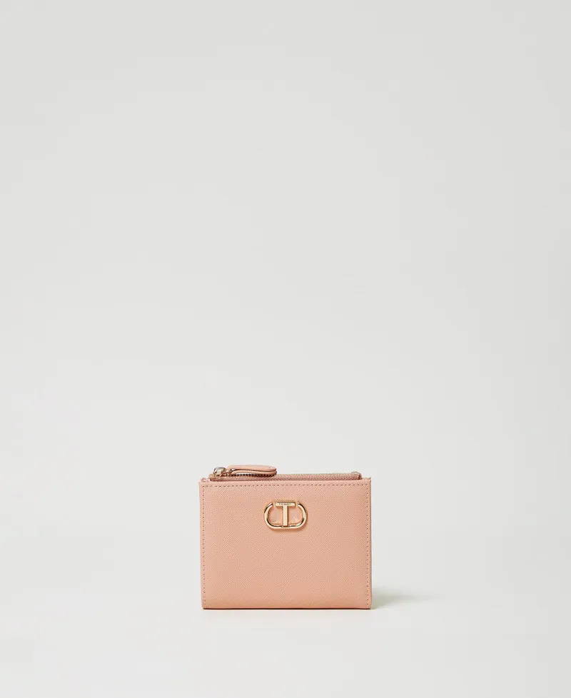 Portafoglio con zip e Oval T