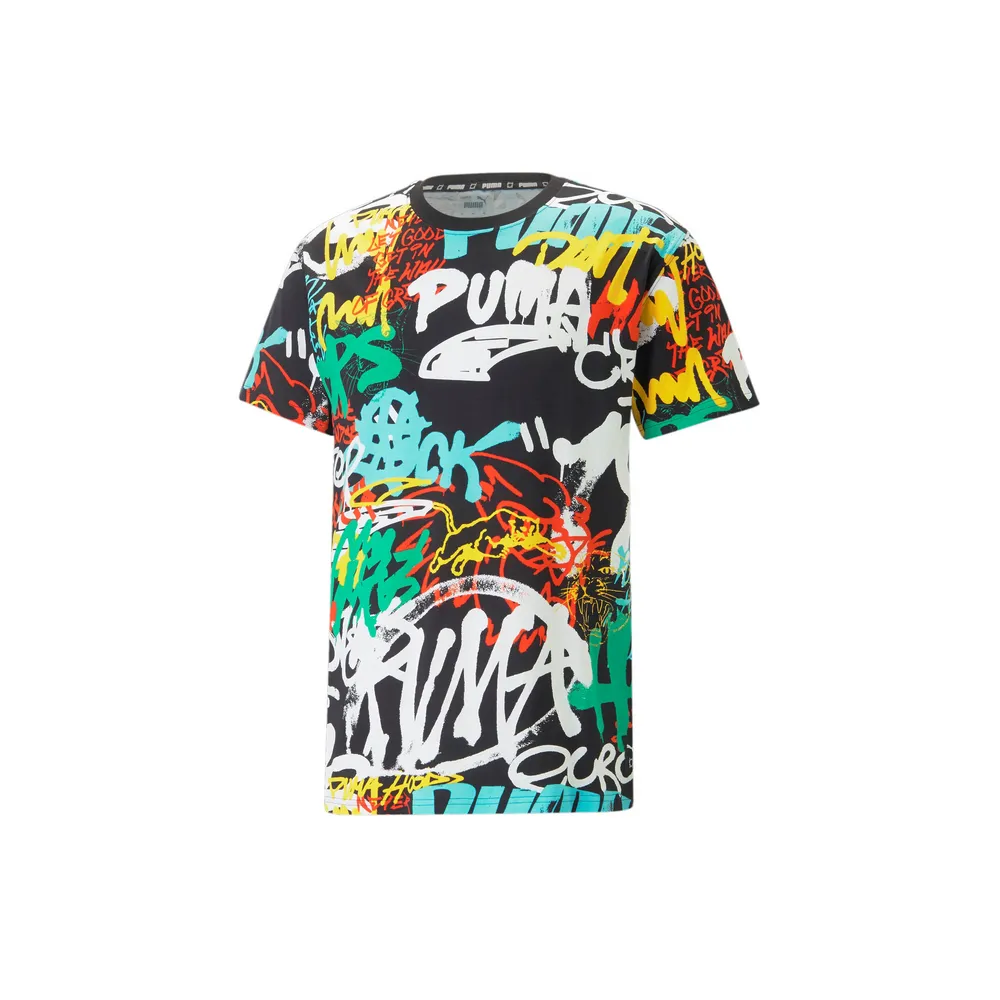 PUMA - GRAFITTI TEE - BLACK / MULTI PRINT - UOMO - 539246 - 01
