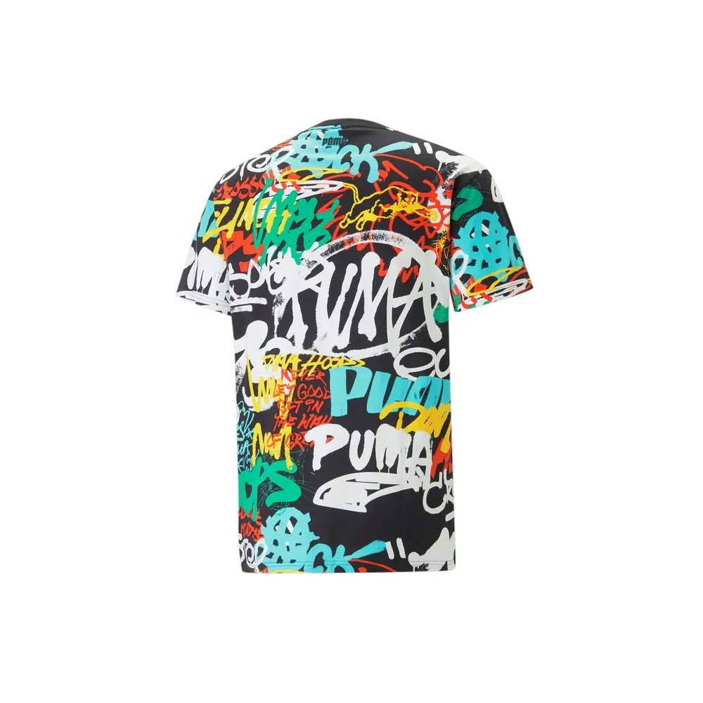 PUMA - GRAFITTI TEE - BLACK / MULTI PRINT - UOMO - 539246 - 01