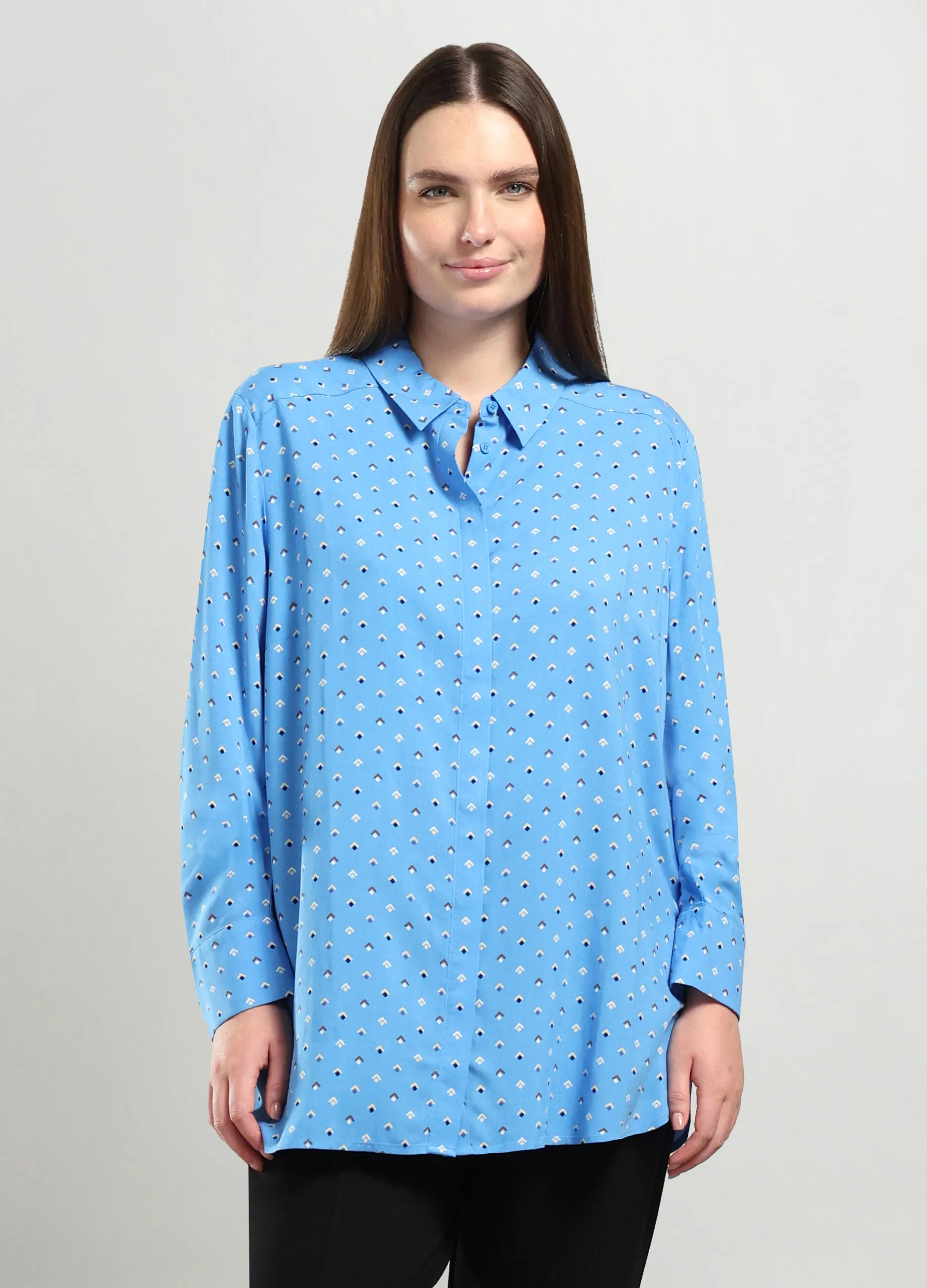 ROSA THEA  Camicia in pura viscosa donna curvy