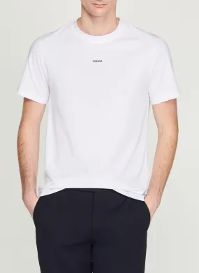  SANDRO   T-shirt scollo tondo regular fit in cotone biologico | Bianco