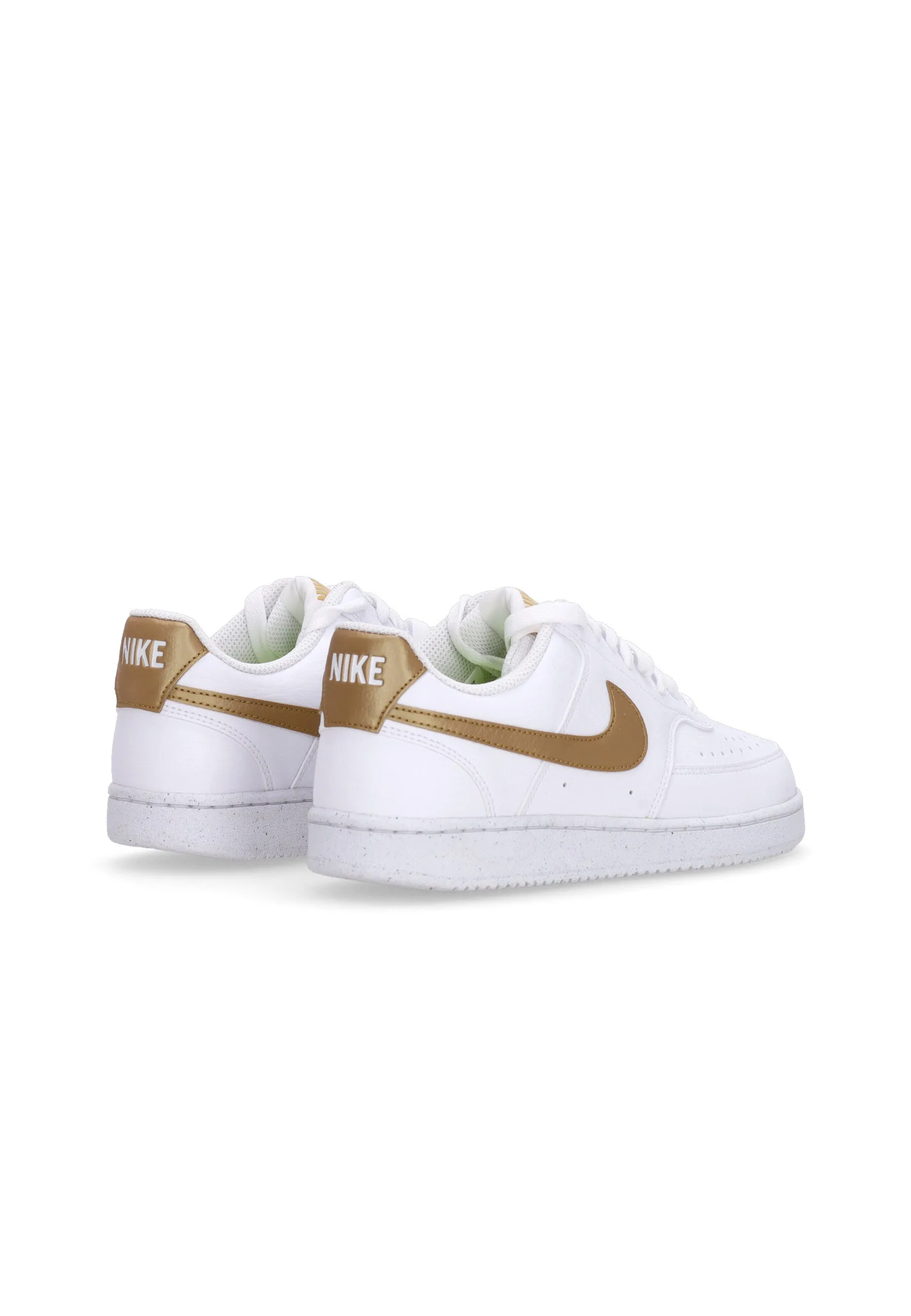 Scarpa Bassa Donna W Court Vision Low Next Nature White/metallic Gold/white