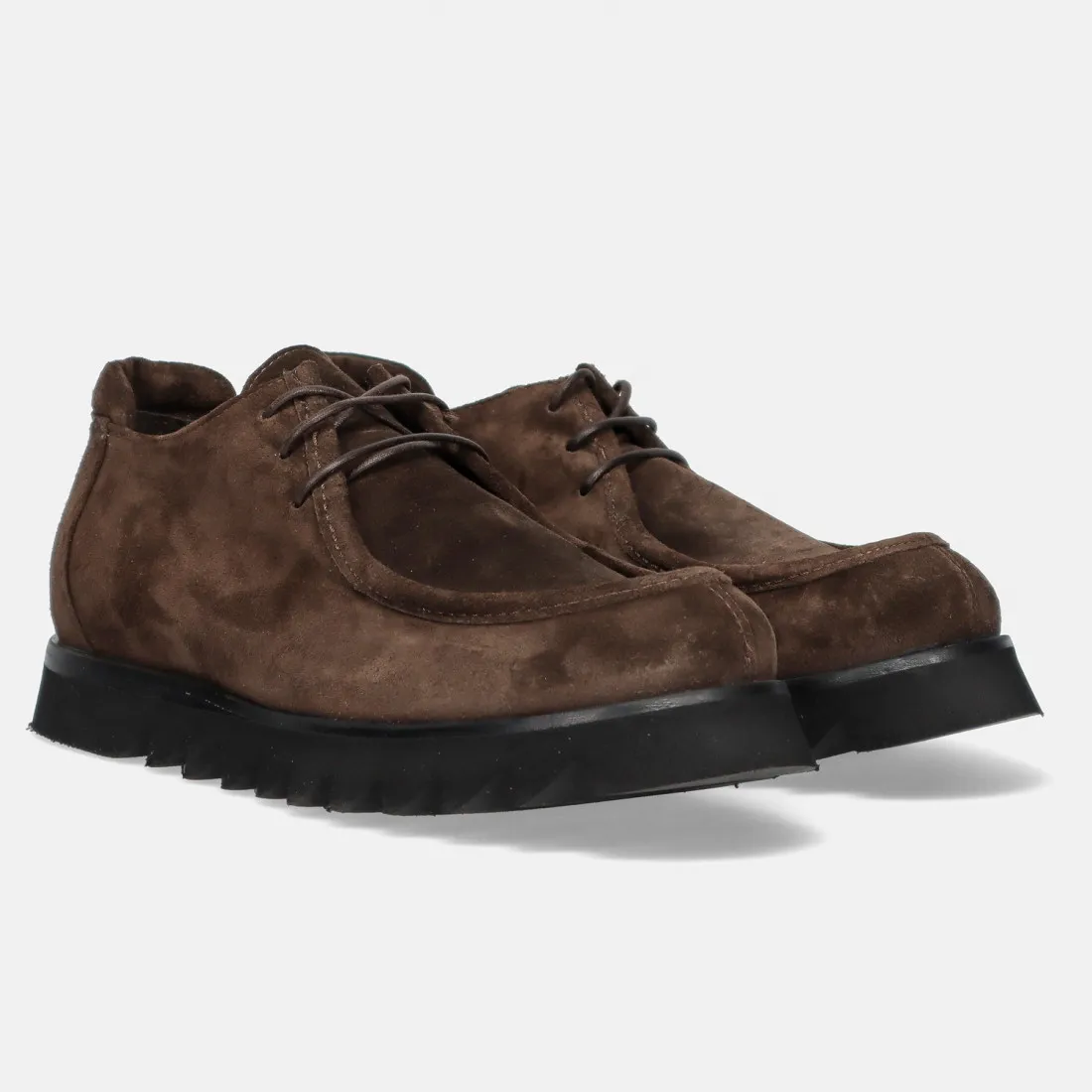 Scarpa ingegnere Vicolo 8 in morbido camoscio cacao