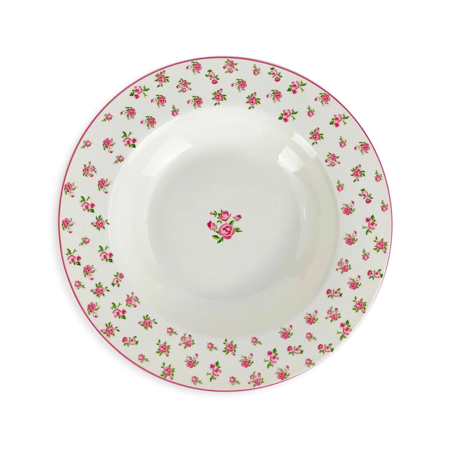 Servizio di piatti fondo Isabelle Rose Holly Shabby chic in porcellana 6pz 5106