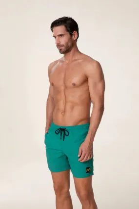Short mare tinta unita uomo Verde