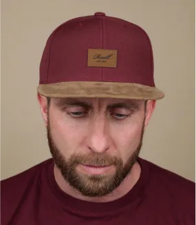 snapback bordeaux camoscio ReellSuede Cap maroon     