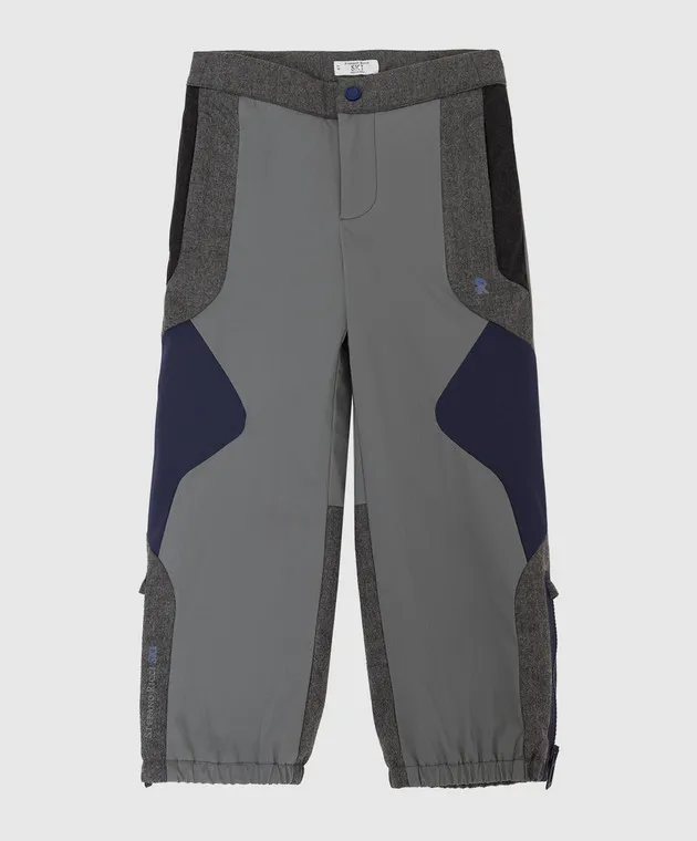 Stefano Ricci Pantaloni da bambino con inserti a contrasto YAT6S40020HN0021