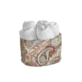 Stile Paisley Set 5 lavette in cotone Paisley Dorato 30x30