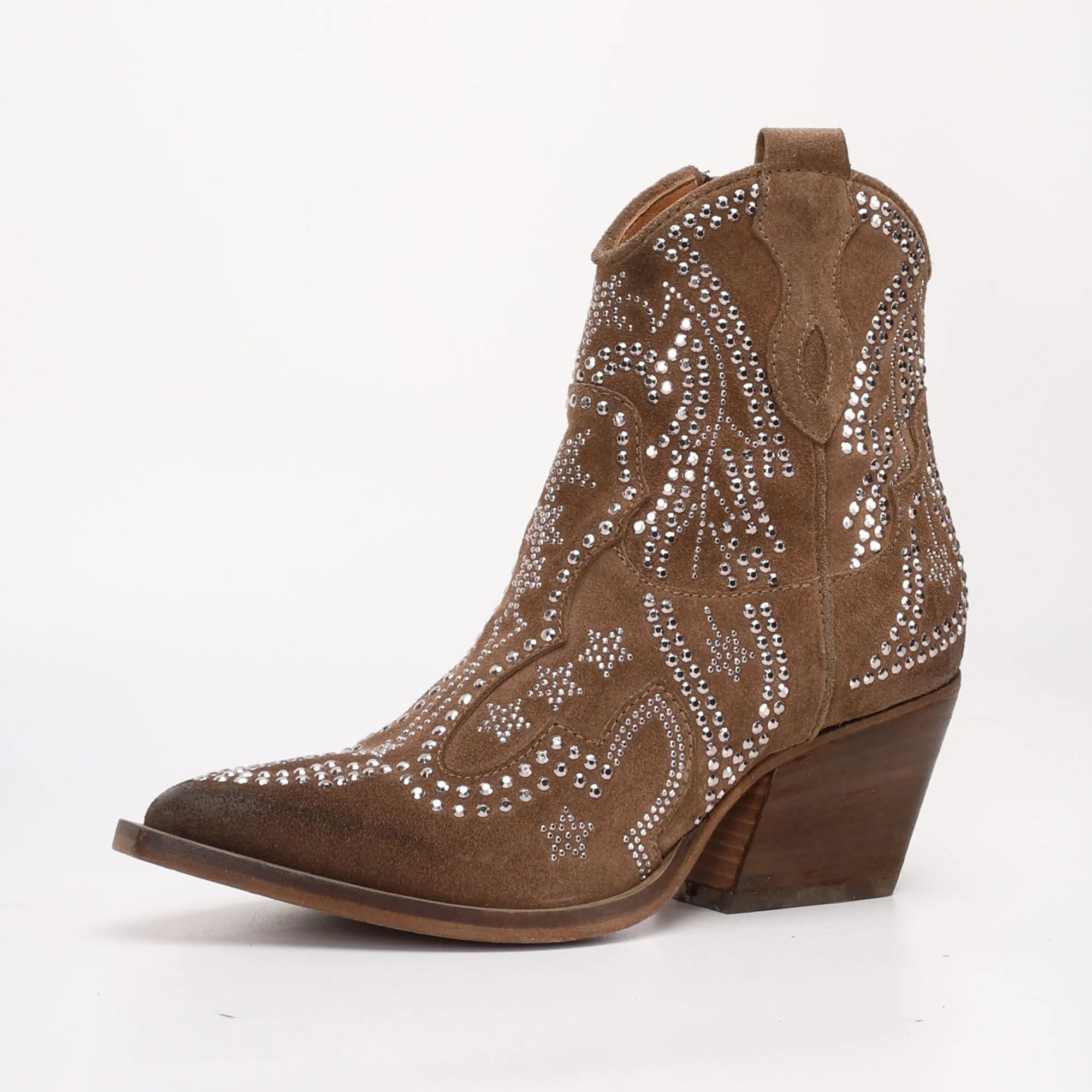 Stivaletto in Camoscio con Strass Stephany Sesamo