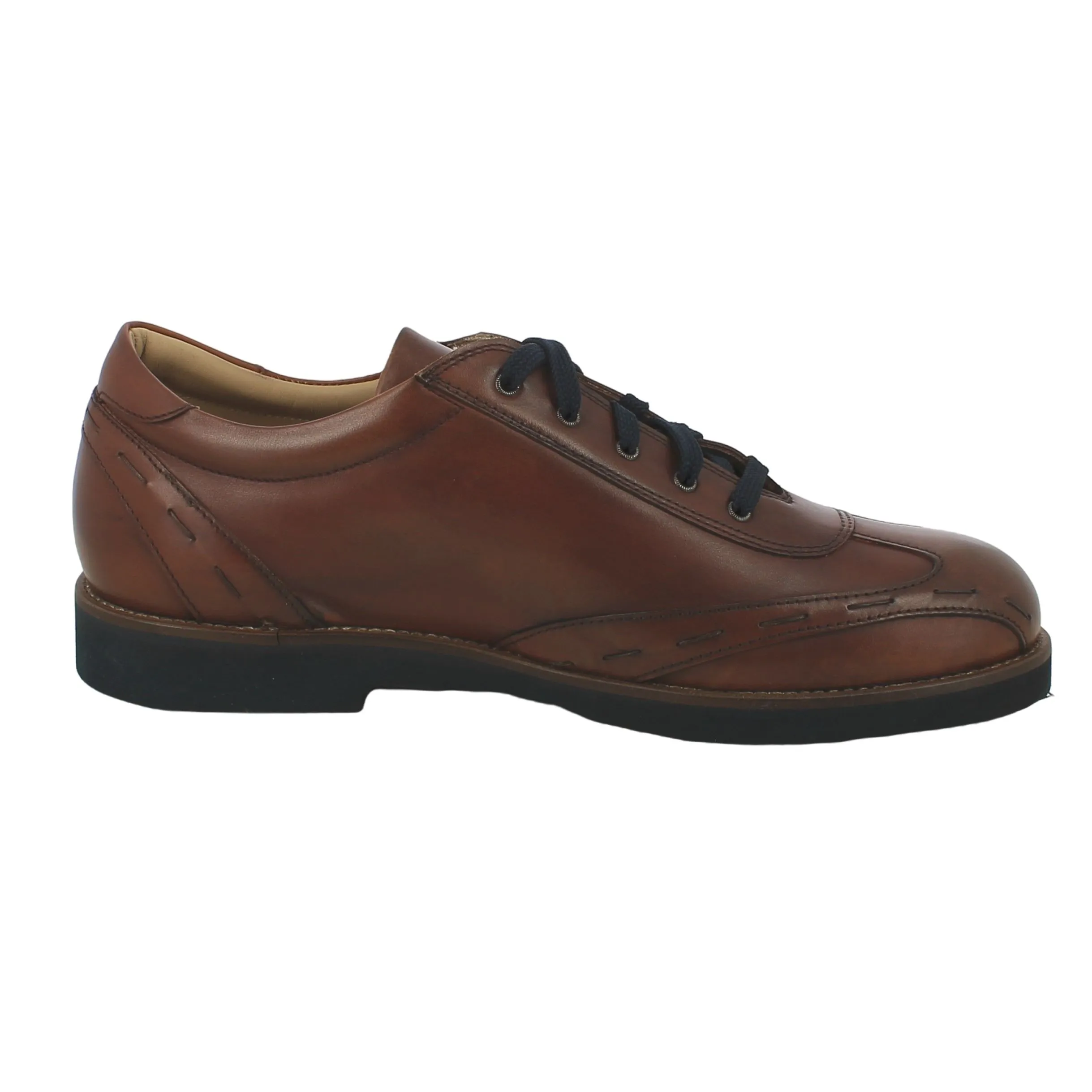 Super Varese  Scarpa stringata cuoio con fondo vibram blu 