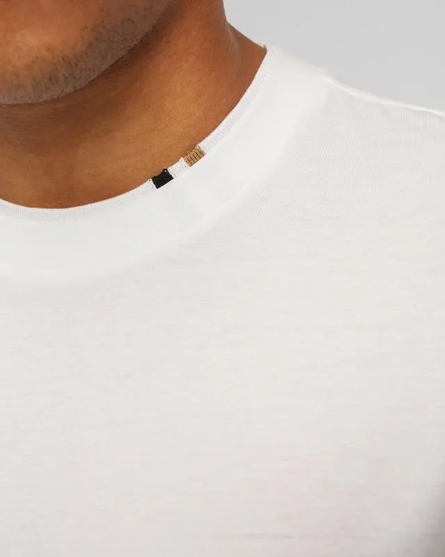 T-shirt bianca da uomo Hugo Boss Tiburt