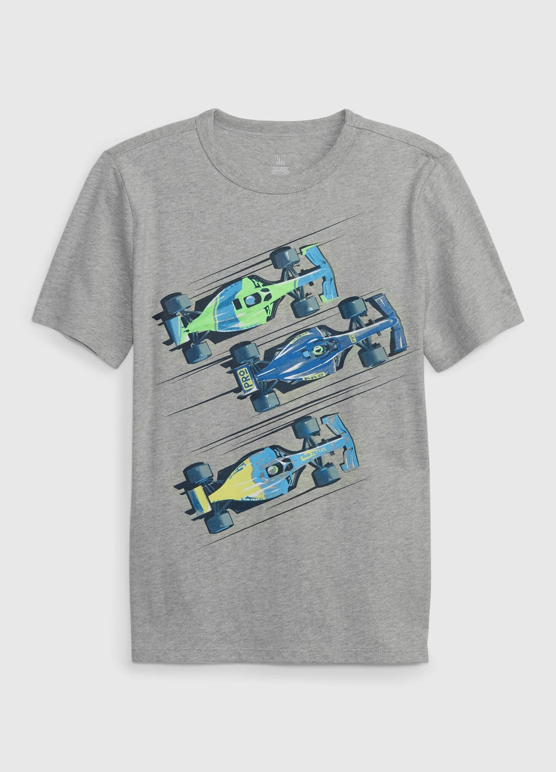 T-shirt in cotone con stampa auto
