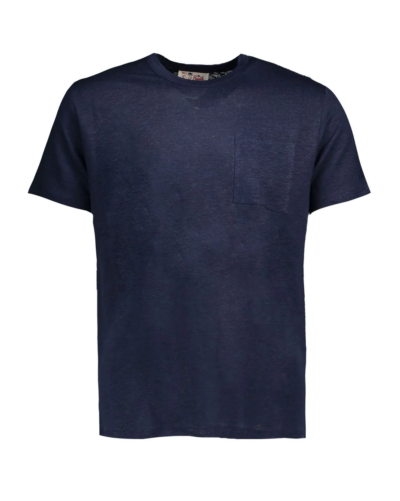 T-shirt lino blu navy