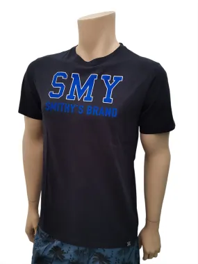 T-shirt Smithy'S blu con stampa grande S M Y Art:113
