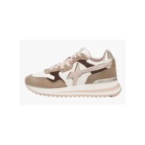 W6yz Wizz Yak-W Suede/Nylon/Metallic Stripe Sole Taupe/Bone/Cipria Donna